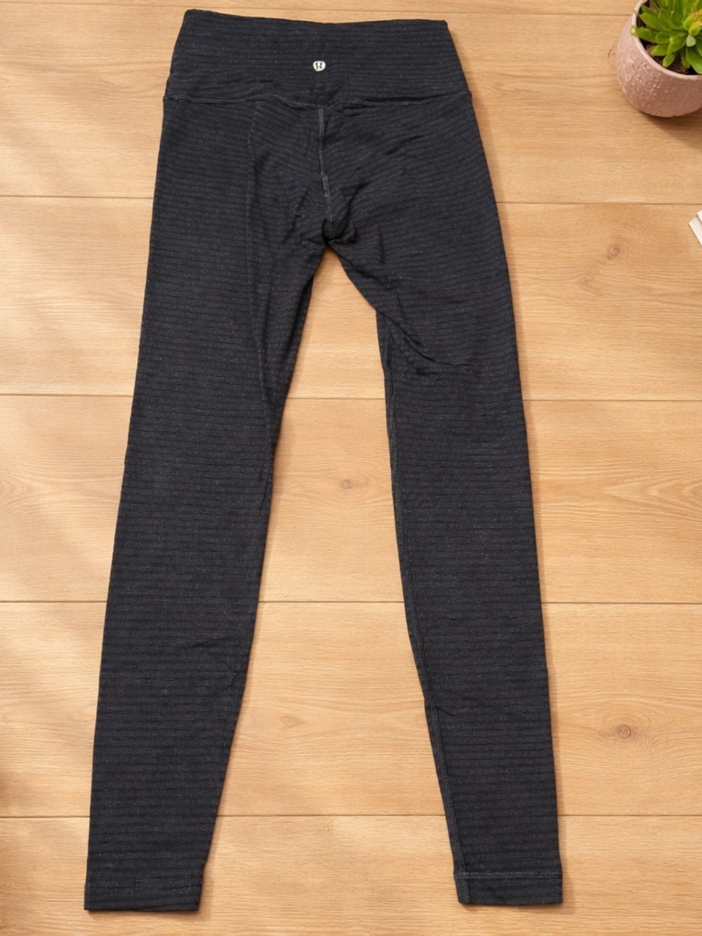 lululemon athletica Black Textured High-Rise Leggings